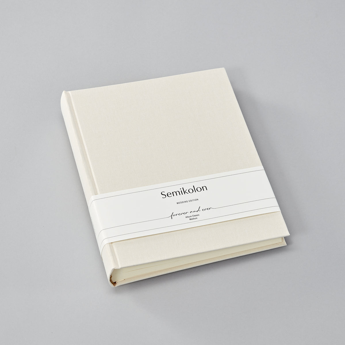 Semikolon Album Fotografico Classic Medium In Tela - 21,6x25,5 Cm, 80 Pagine Color Crema, Colore Grigio Lava